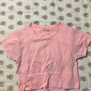 Aerie Light Pink Crew Neck Tee